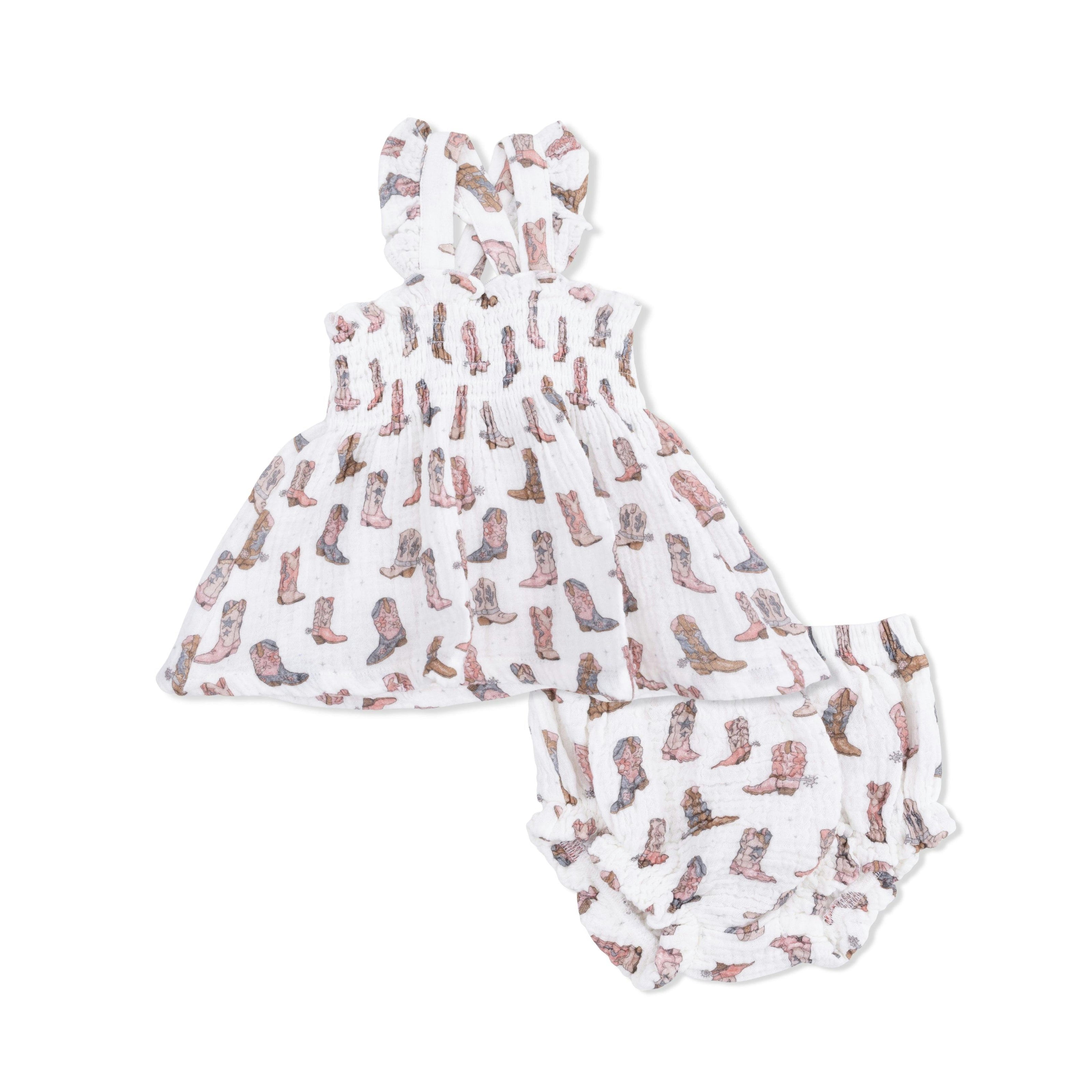 Cowgirl Boots - Smocked Top with Bloomer