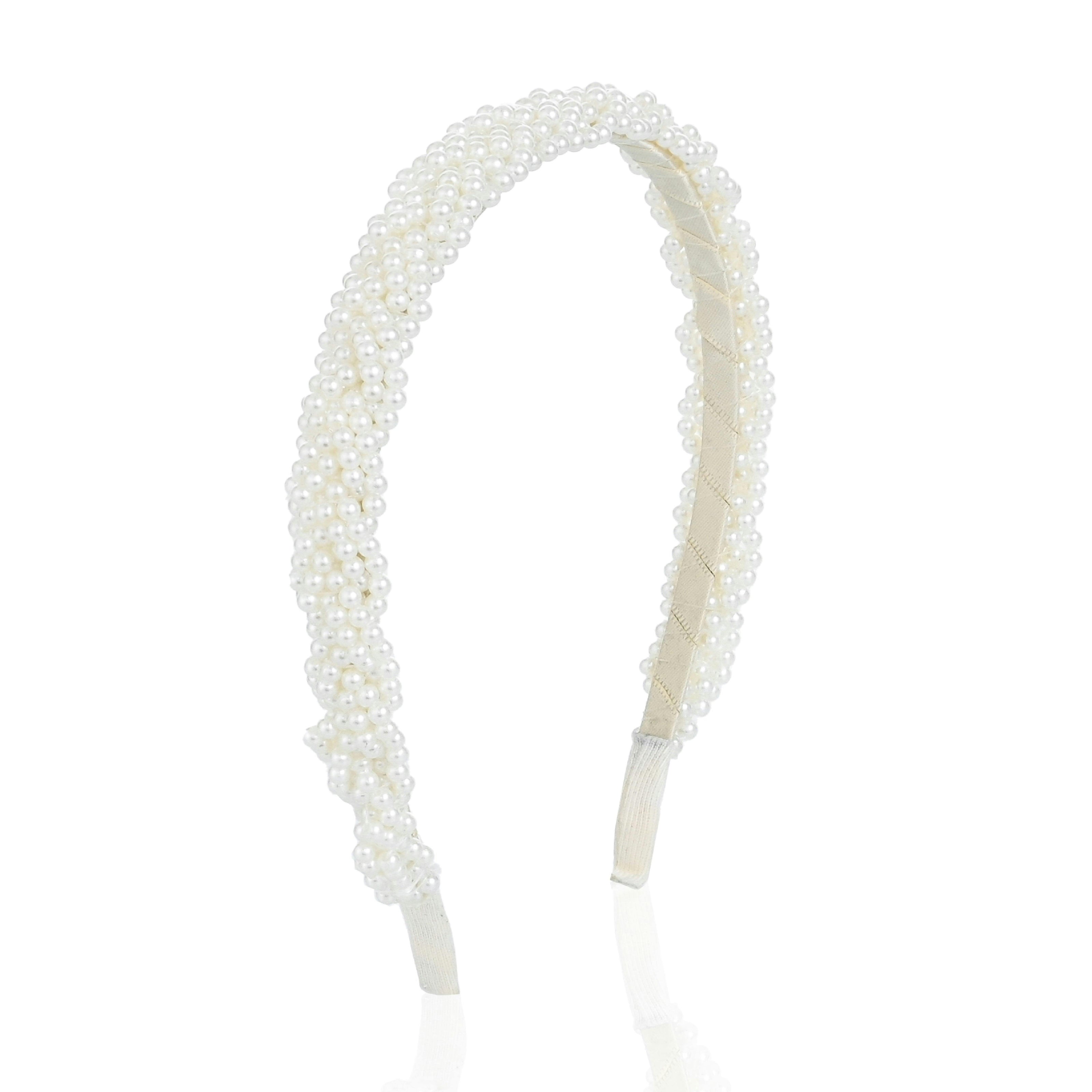 White Pearl Embellished Headband