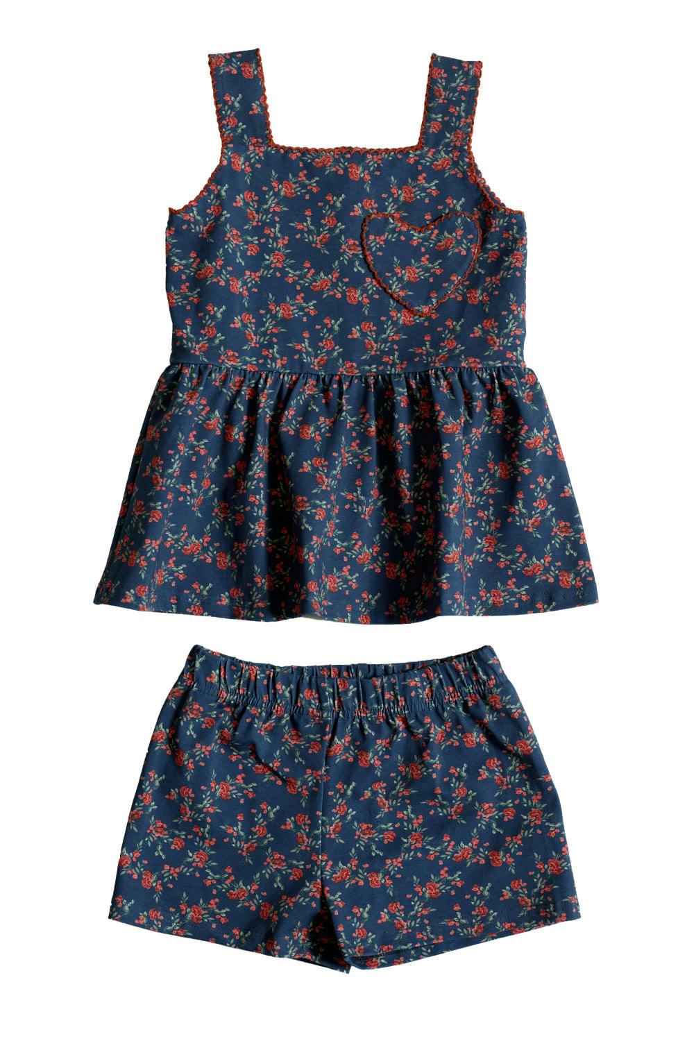 Mini Blair Set in Midnight Vibrant Chintz