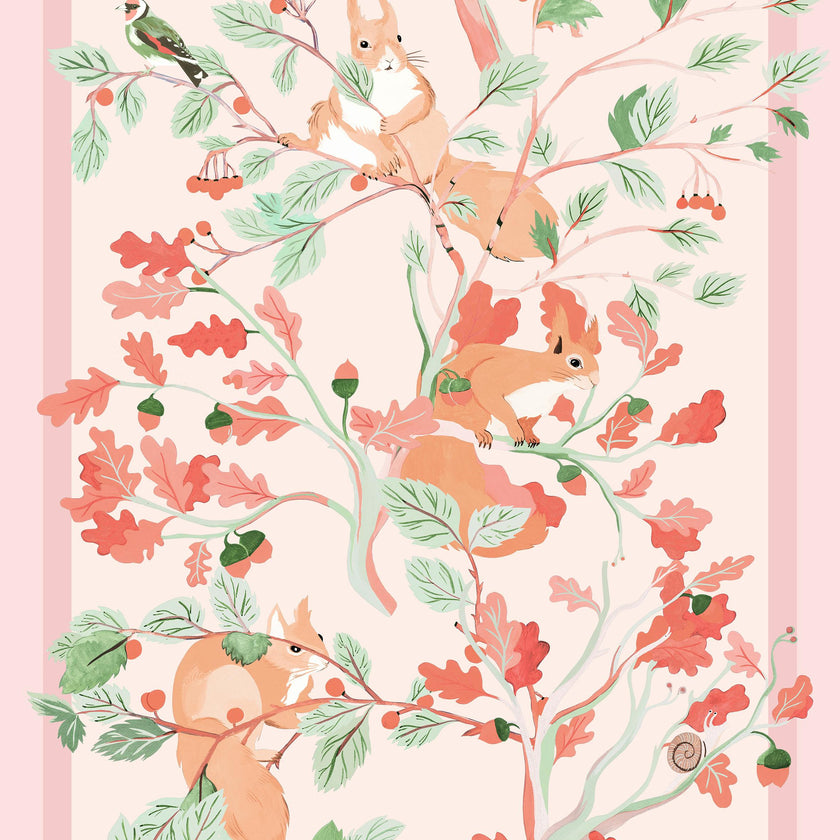 Papier peint CASSE-NOISETTE coloris Rose
