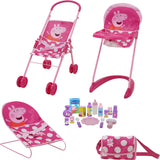 Peppa 19 Piece Doll Sleep N' Play Set - Pink & White Dots