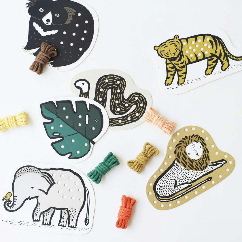 Jungle Lacing Cards