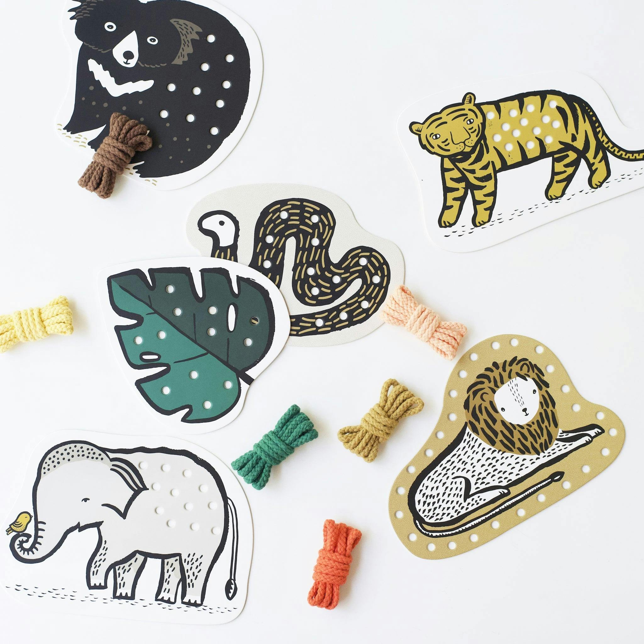Jungle Lacing Cards