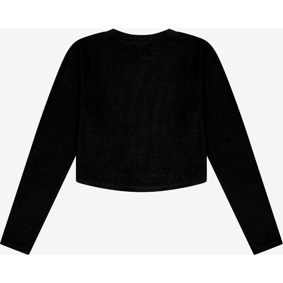 Tenly Rayon Rib Curved Hem L/S Top