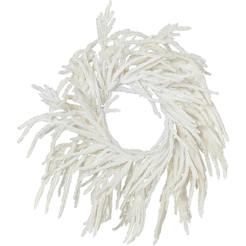 Norfolk Collection - Real Touch White Norfolk Pine Front Door Christmas Holiday Winter Wreath