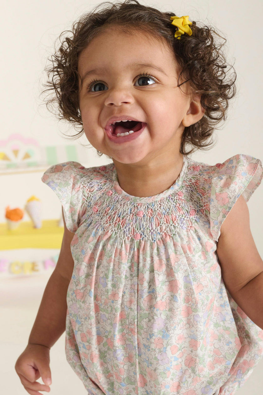 Hand-Smocked Baby Bubble - Delphine