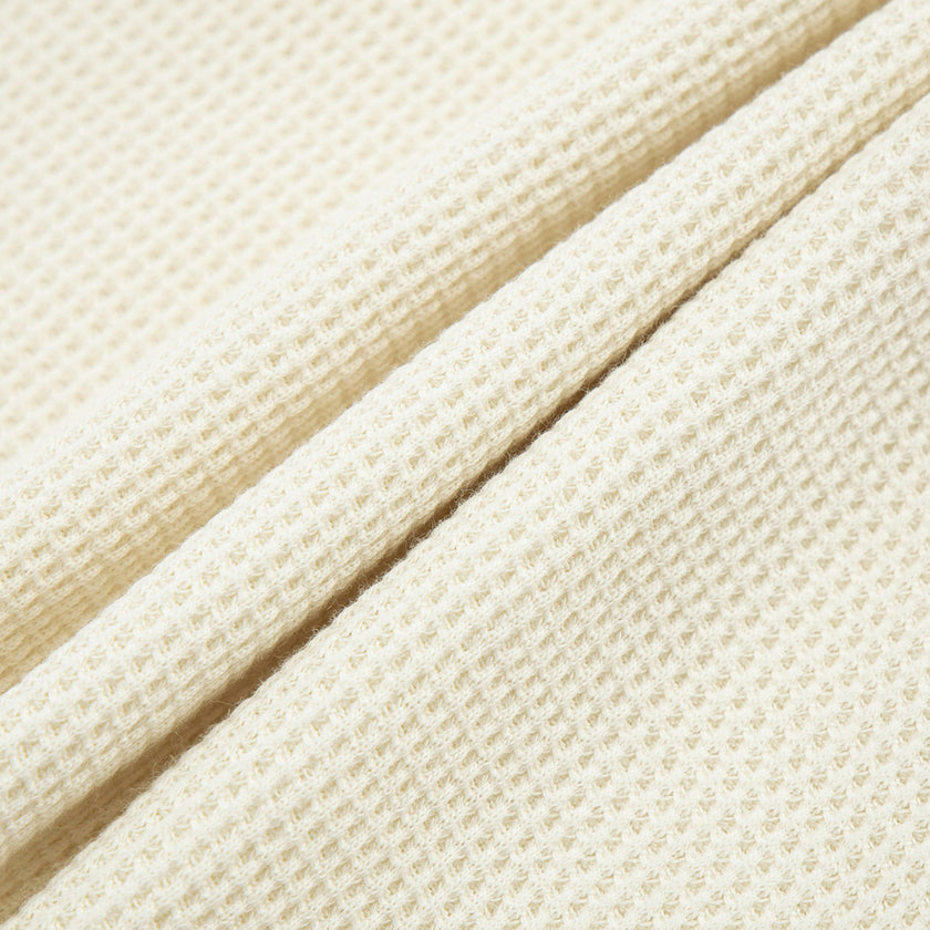 Vanilla Waffle Kerchief Bib