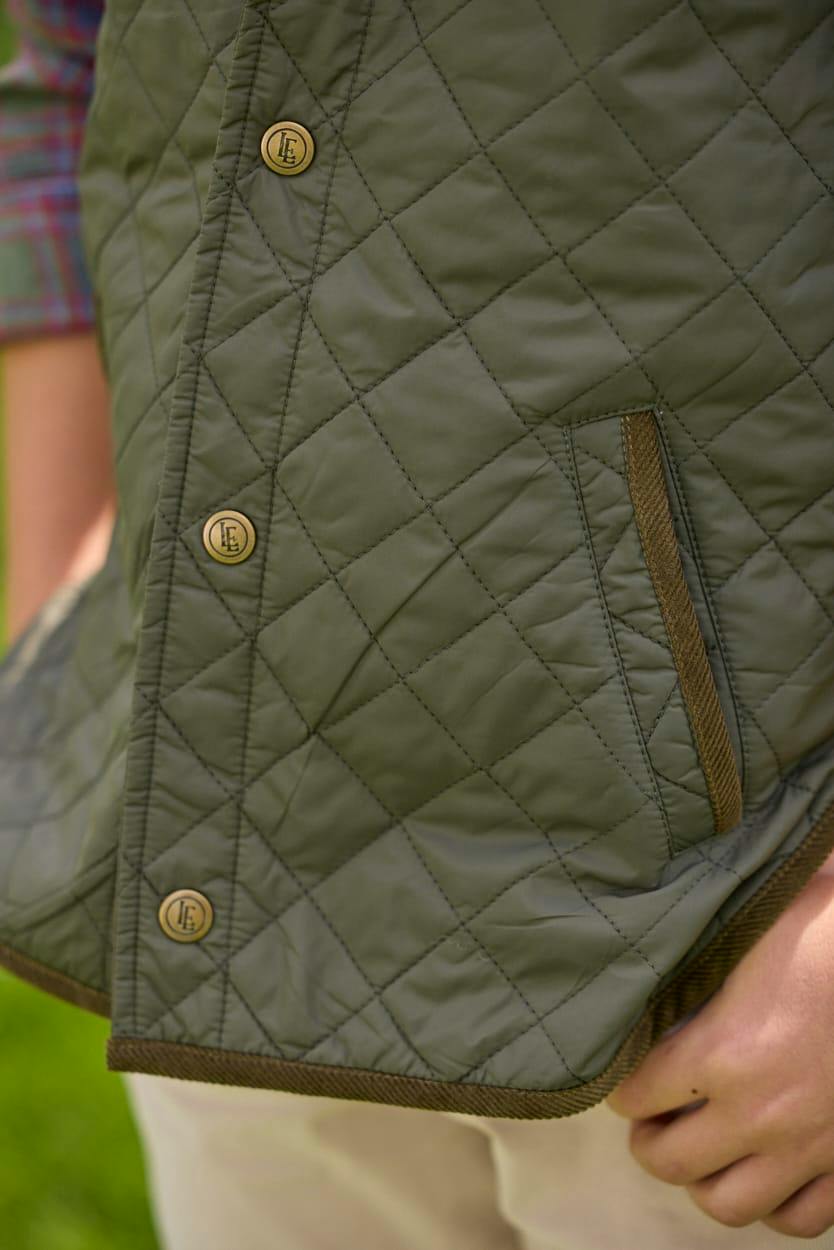 Classic Quilted Vest - Olive