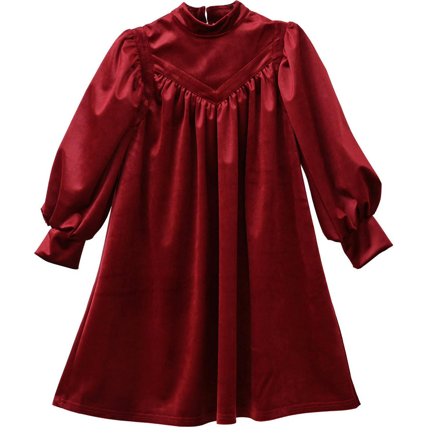 Rachel dress (ruby-red velvet)