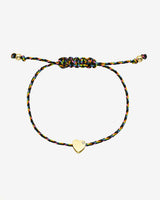 14k Gold Paracord Heart Fortune Bracelet