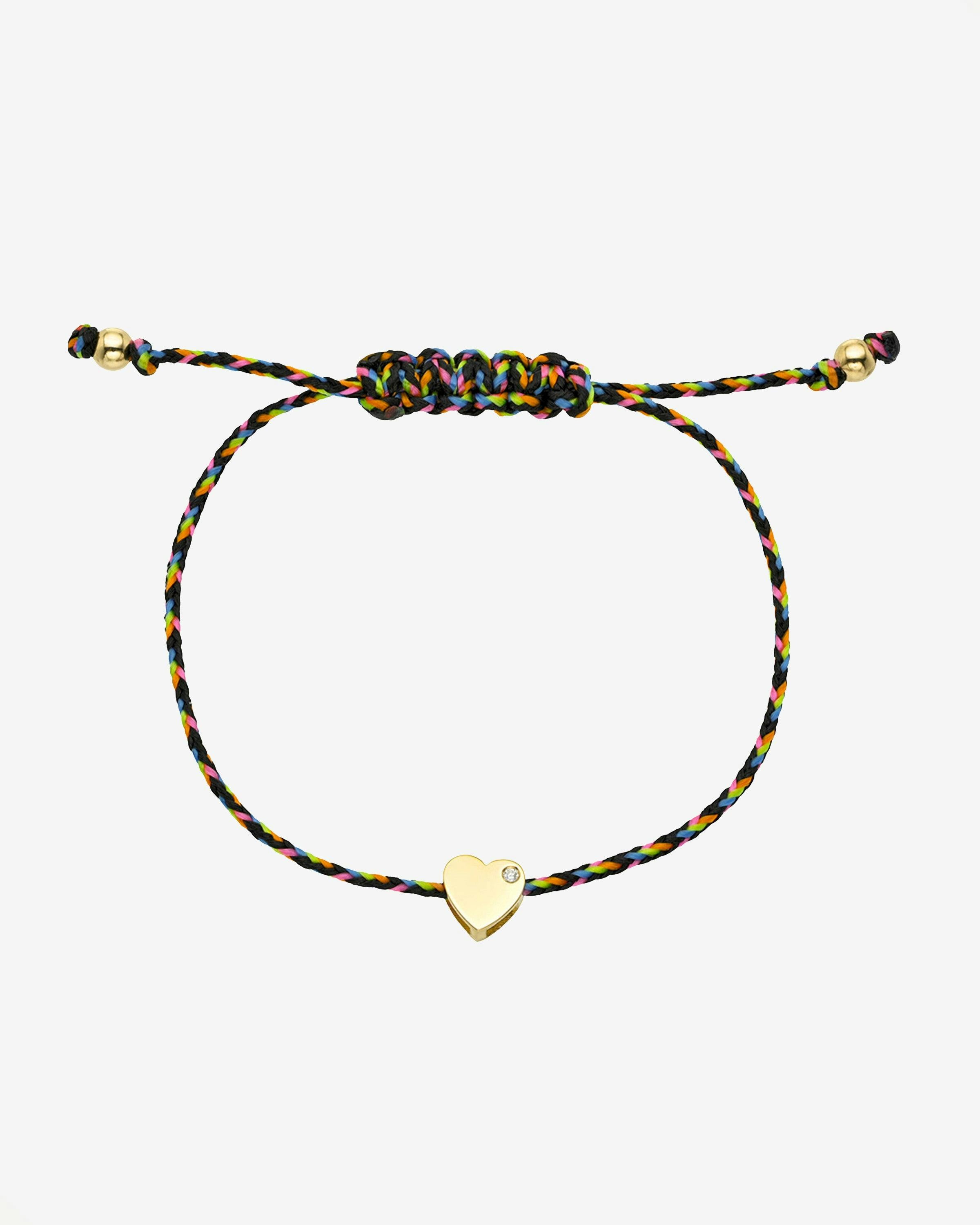 14k Gold Paracord Heart Fortune Bracelet