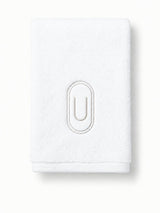 DH Oval Monogram Embroidered Fingertip Towel