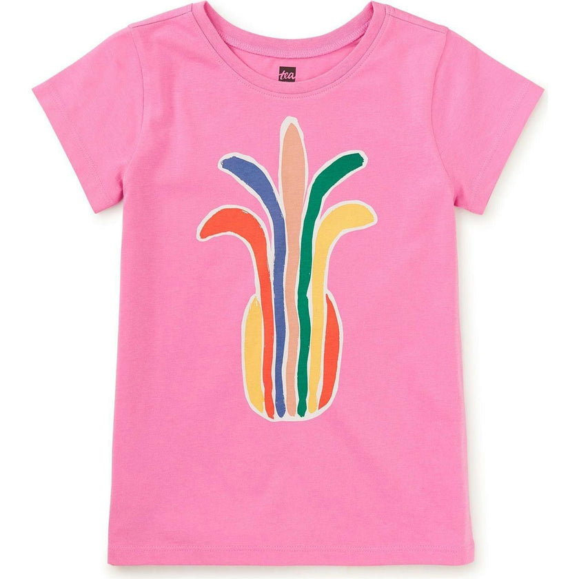 Rainbow Pineapple Graphic Tee, Pink