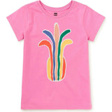 Rainbow Pineapple Graphic Tee, Pink