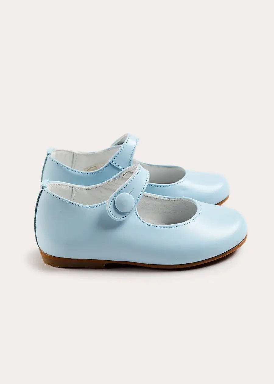 Leather Mary Jane Shoes in Sky Blue (24-35EU)