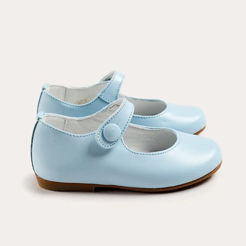 Leather Mary Jane Shoes in Sky Blue (24-35EU)