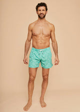 Mint Green Bandana Men's Swim Shorts