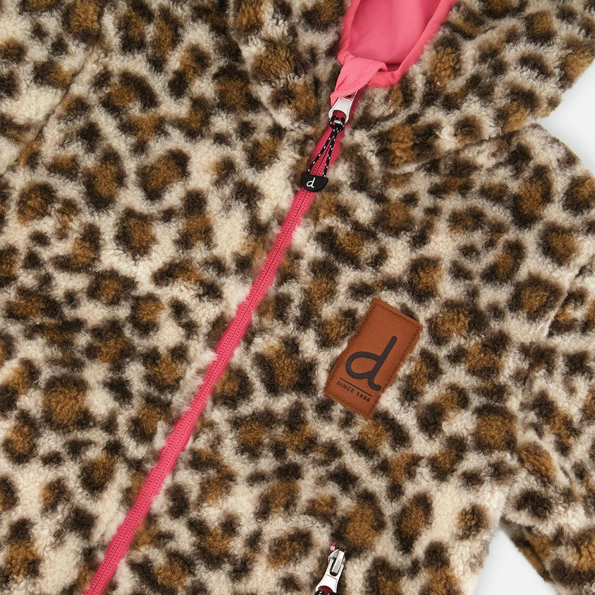 Reversible Mid-Season Jacket Pink And Leopard