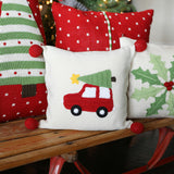 Car with Christmas Tree Pillow