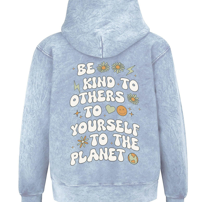 Kids Be Kind Hoodie-Washed blue-Unisex