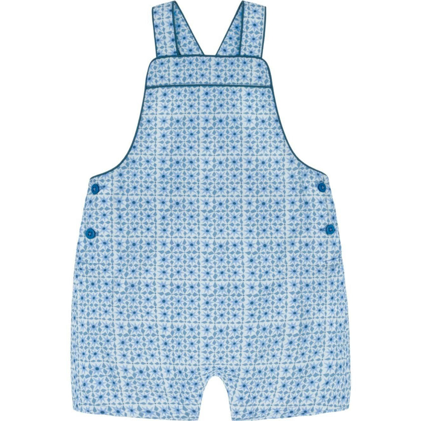 baby azul tile short overall