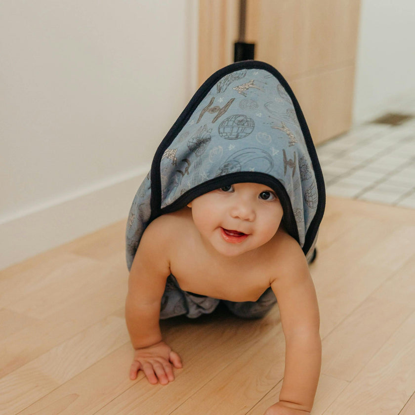 Premium Baby Knit Hooded Towel - Starships