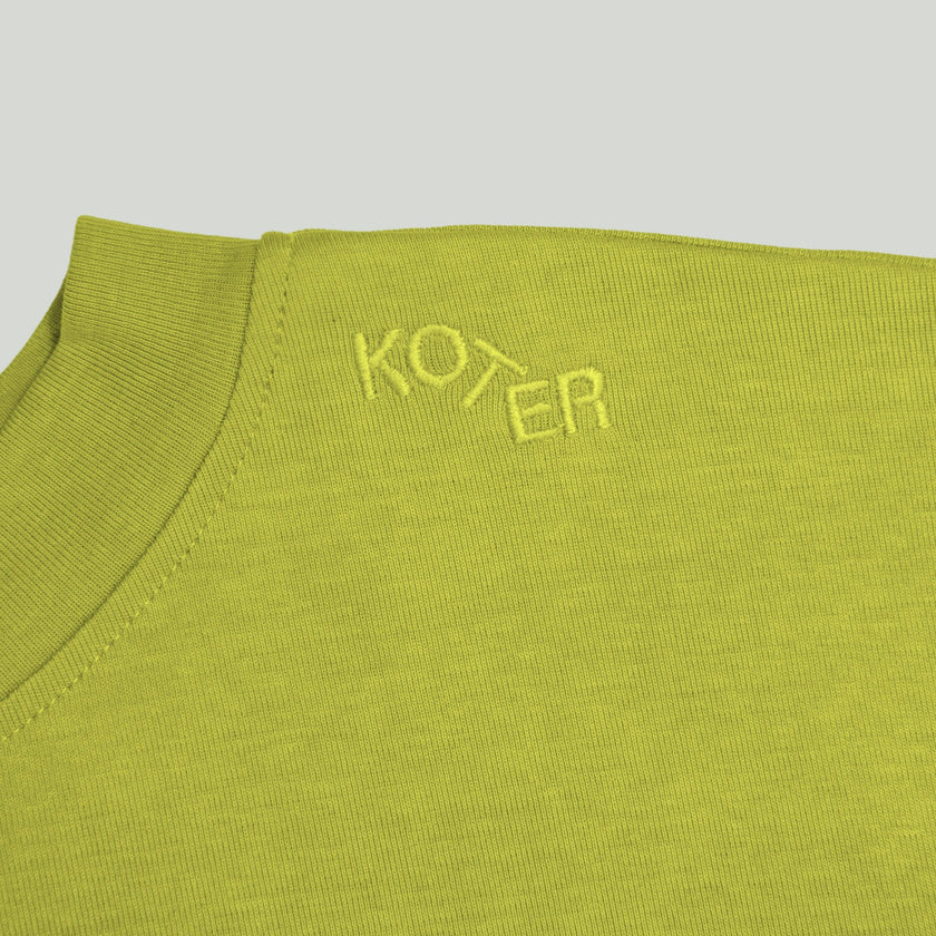 Kids Rory Apple Green Cotton Rib Tee