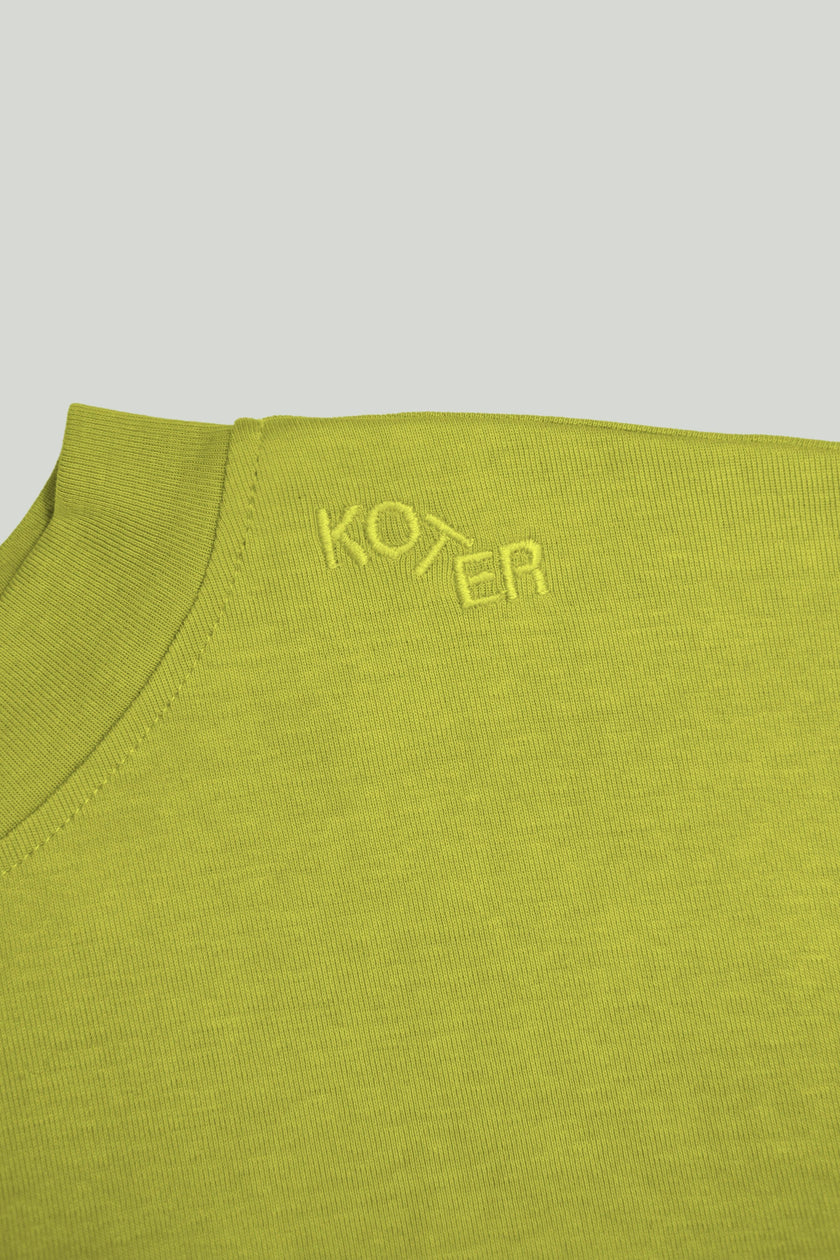 Kids Rory Apple Green Cotton Rib Tee