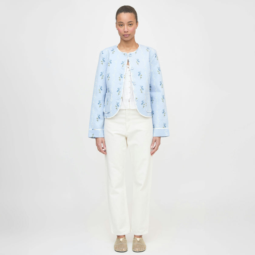 The Cropped Rowan Jacket - Bluebell Waltz
