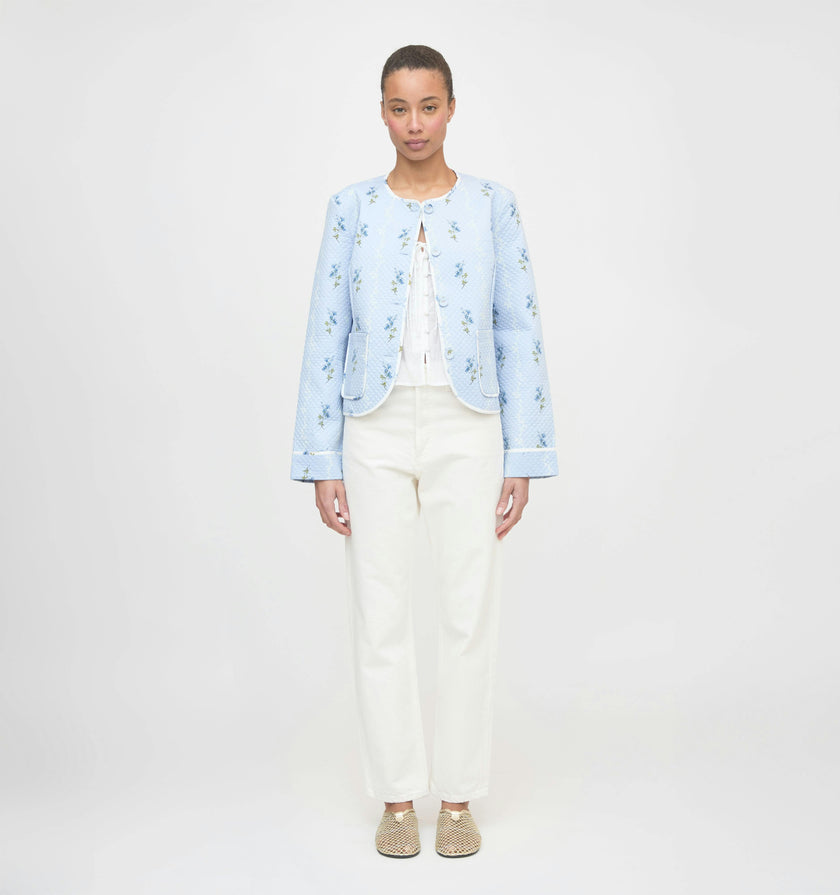 The Cropped Rowan Jacket - Bluebell Waltz