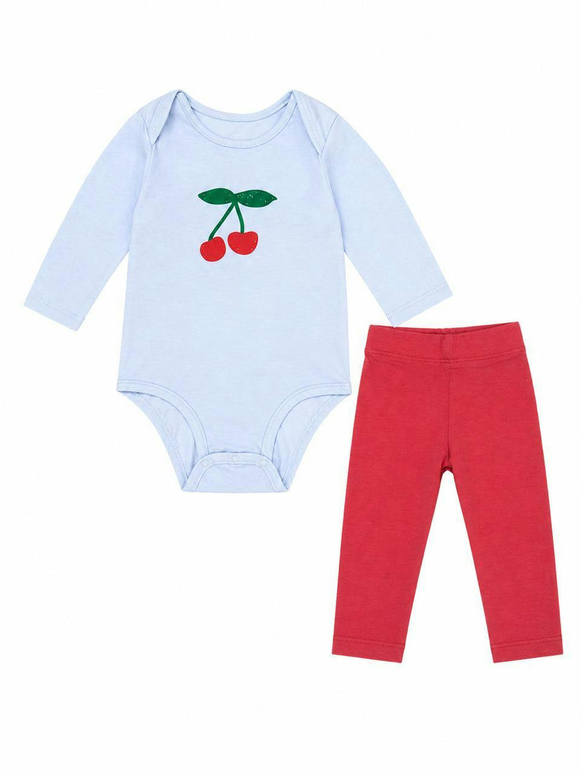 Cherry Cupcake Bodysuit & Leggings Set