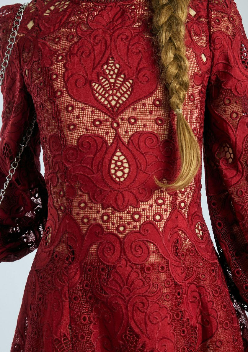 Gisele Embroidery Mini Dress