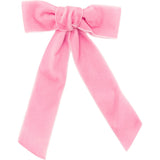 Velvet Long-Tailed Bow Barrette