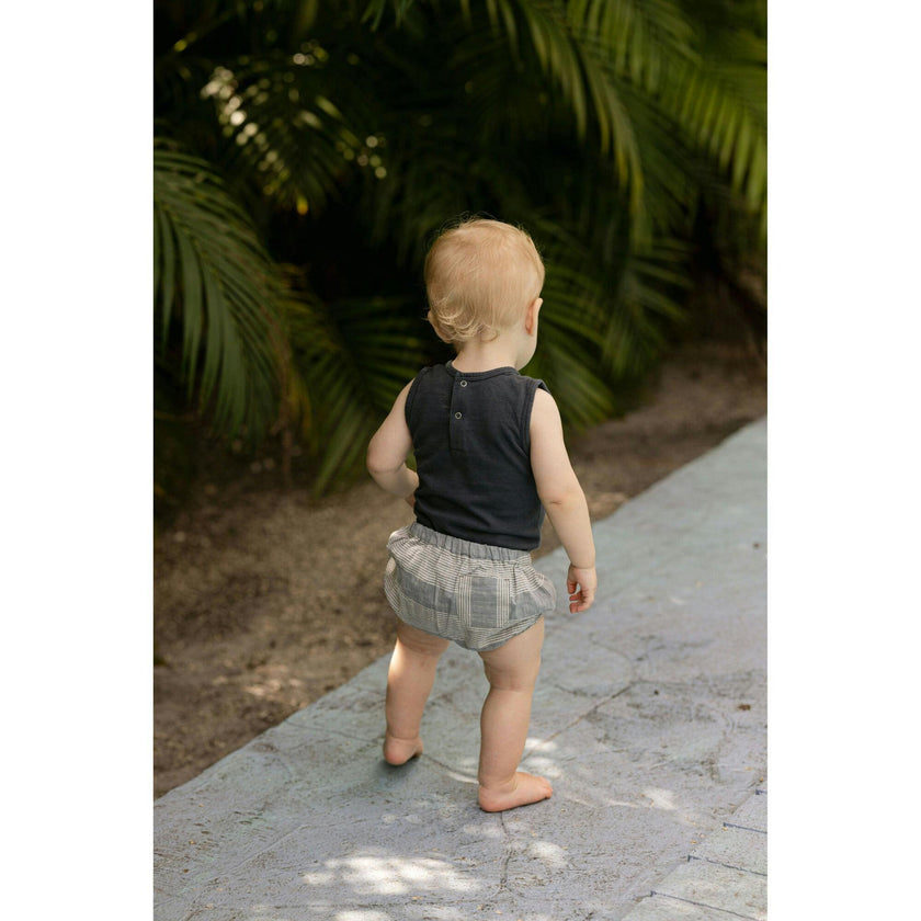 Vintage Washed Tank One-Piece, Blue