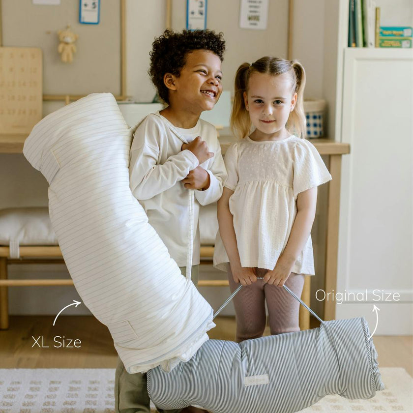 [NEW] XL Organic Nap Mat- Blue Stripe