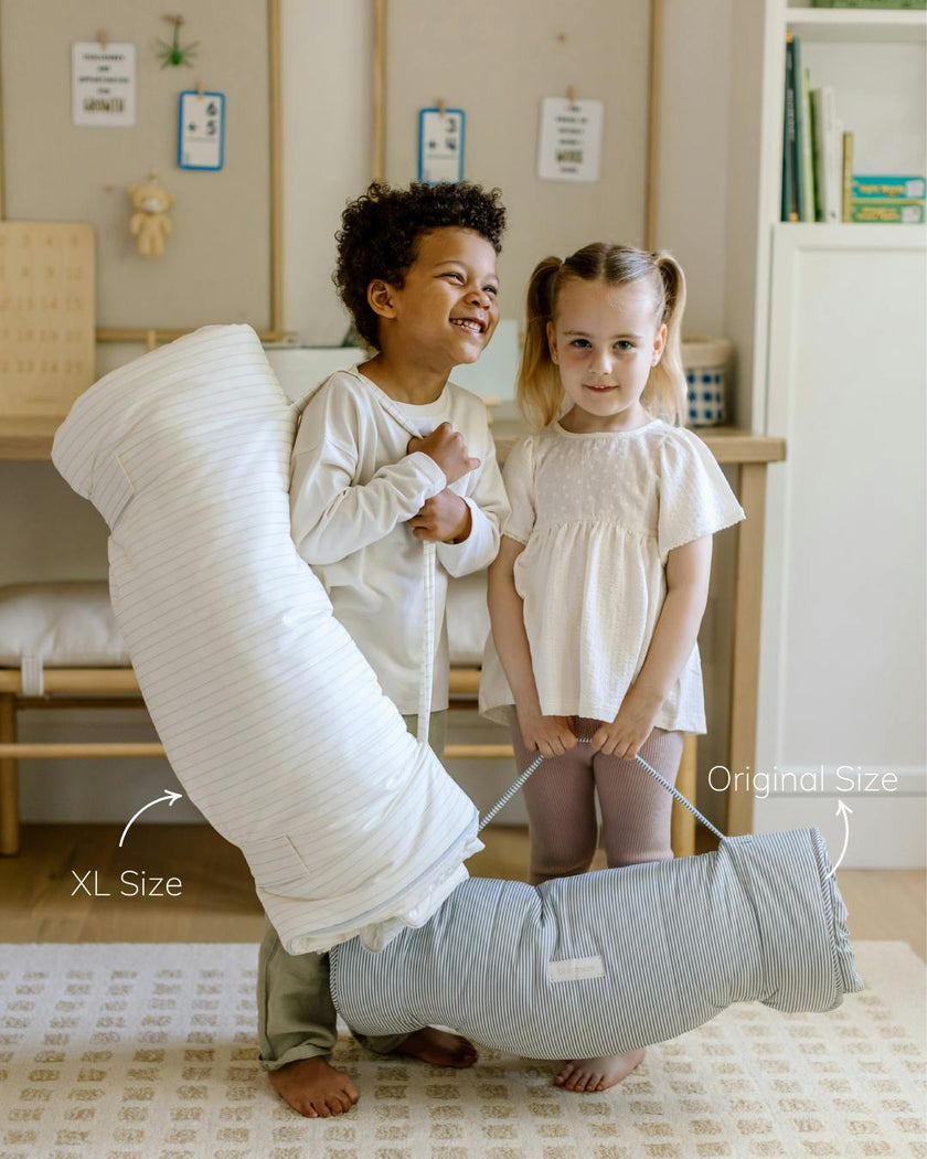 [NEW] XL Organic Nap Mat- Blue Stripe