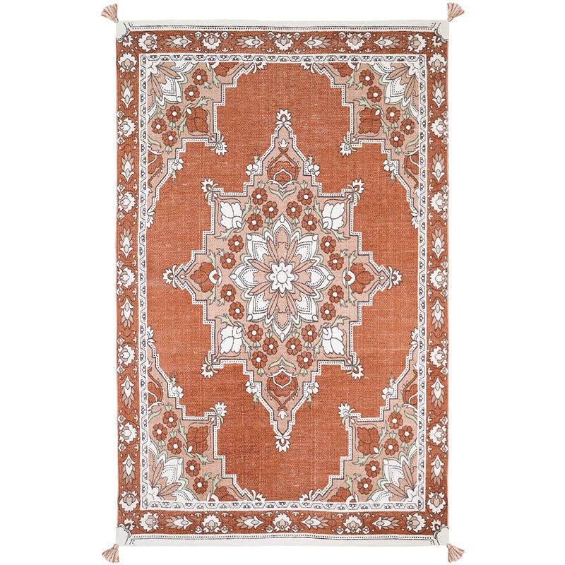 Lalitha Traditional Persian Pattern Tassel Rectangular Rug