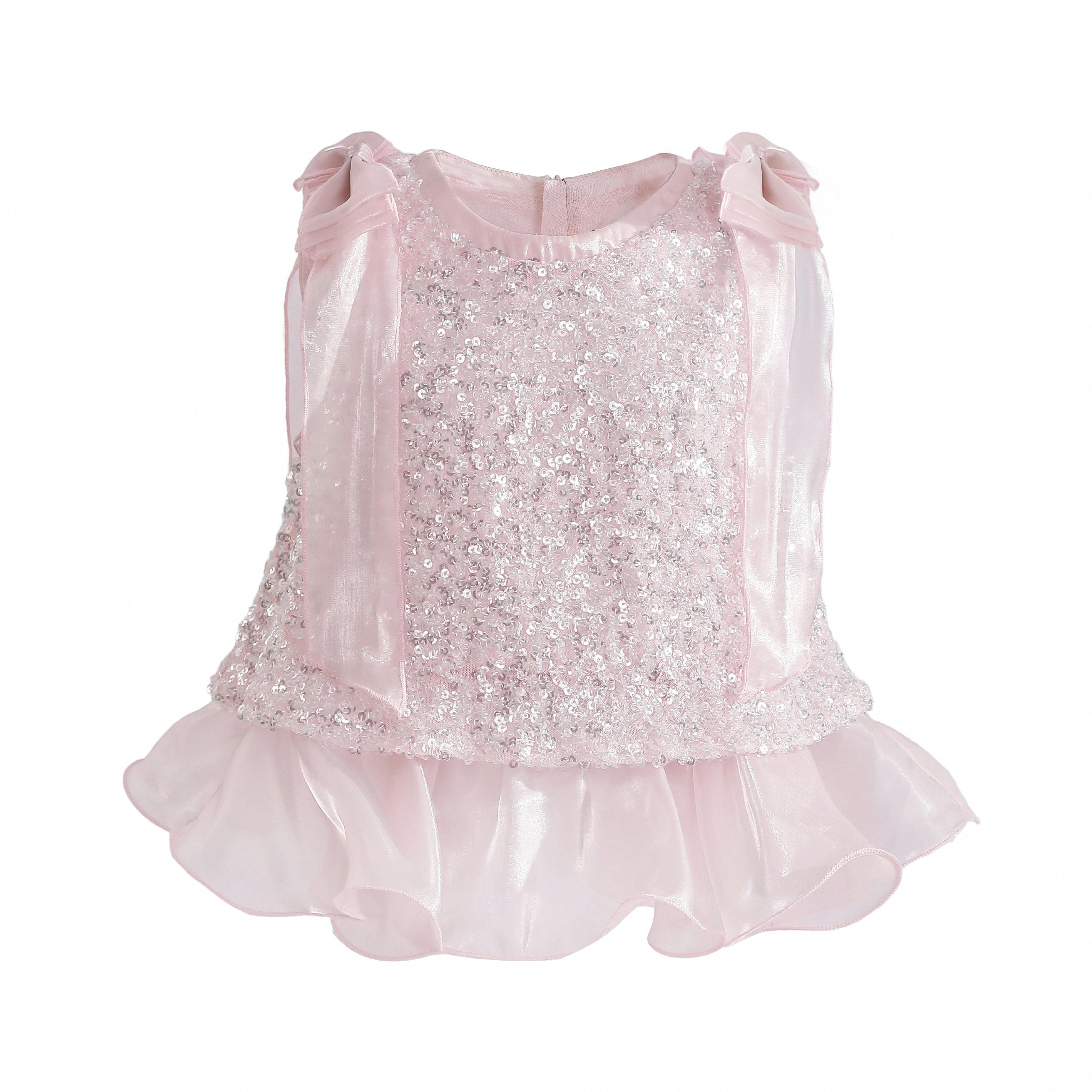 Pink Althea Glitter Ruffle Skirt Set