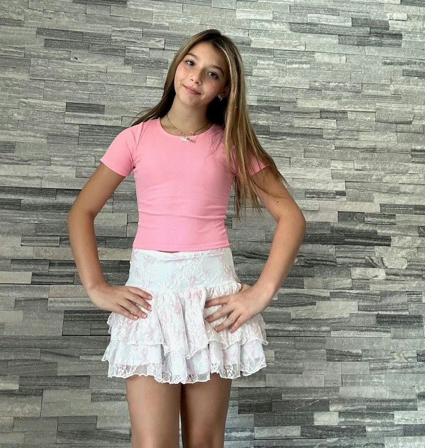 Girls Melanie Lace Skirt