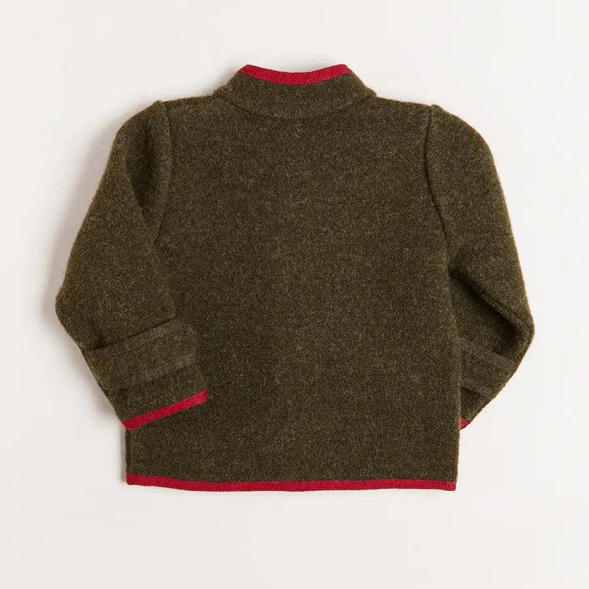 Austrian Single Breasted Contrast Trim Jacket in Green (18mths-10yrs)