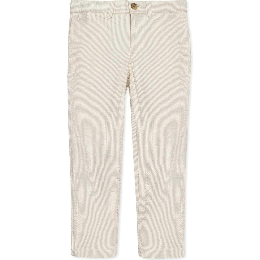 Organic Seersucker Suit Pant, Beige
