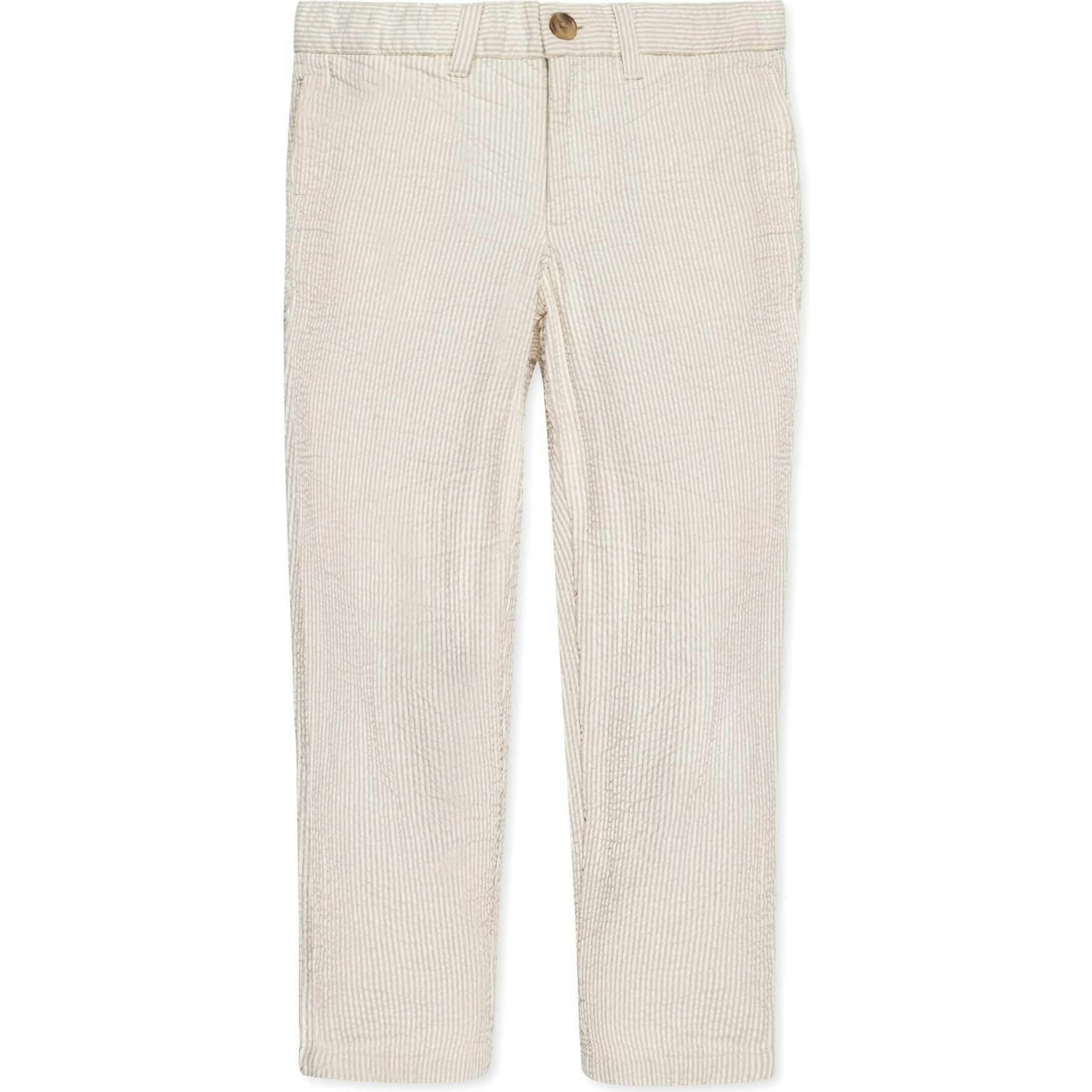 Organic Seersucker Suit Pant, Beige
