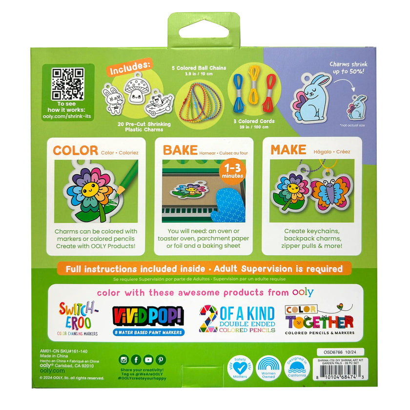Shrink-its! DIY Shrink Art Kit - Garden Pals - 20 Charms