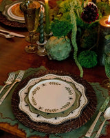 Charlotte Dessert Plate Set - Olive