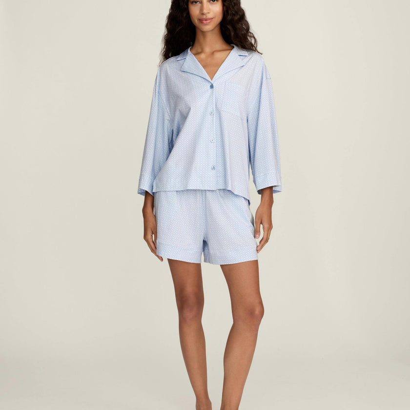 Women's Olivia Short Set in Periwinkle Geo