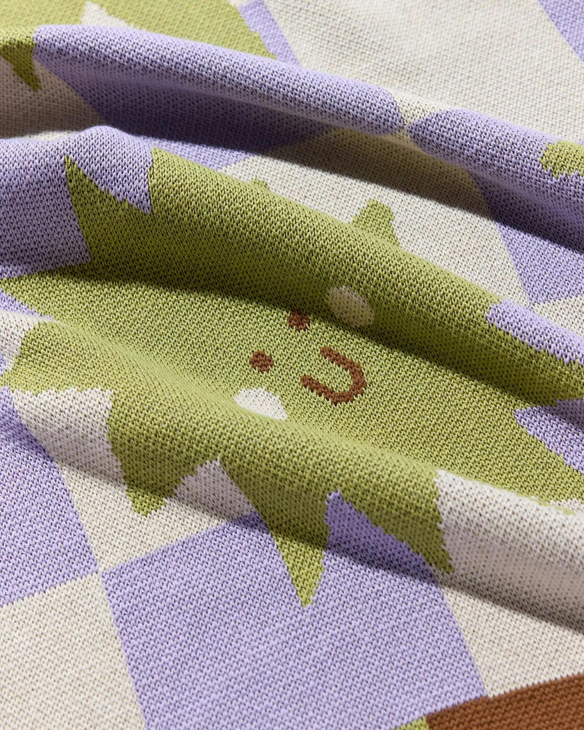Moon + Stars Knit Mini Blanket