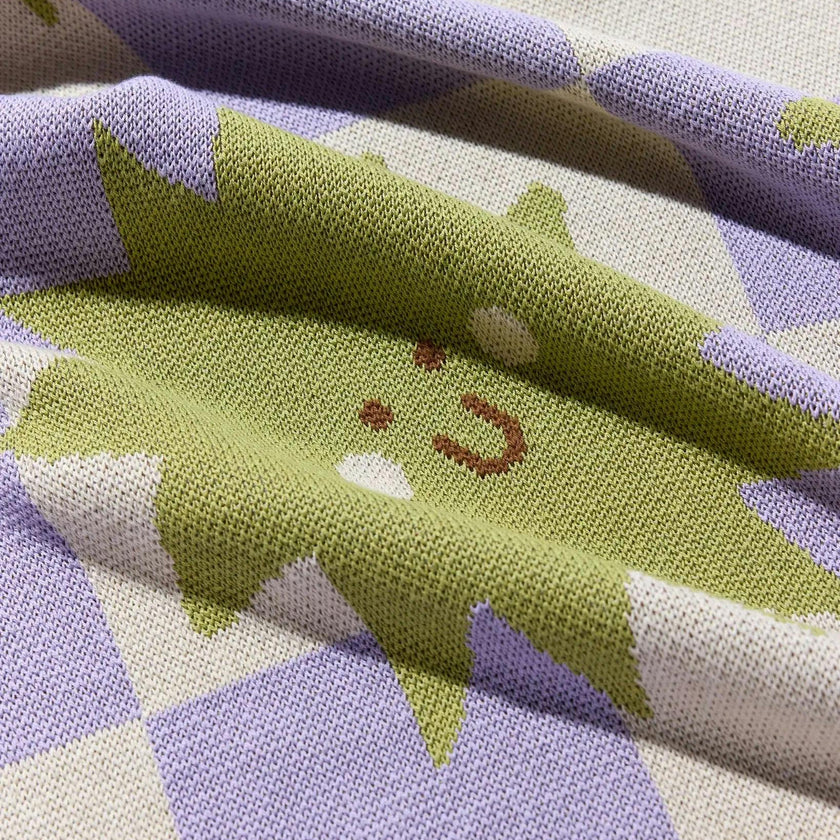 Moon + Stars Knit Mini Blanket
