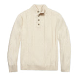 Organic Mock Neck Cable Sweater