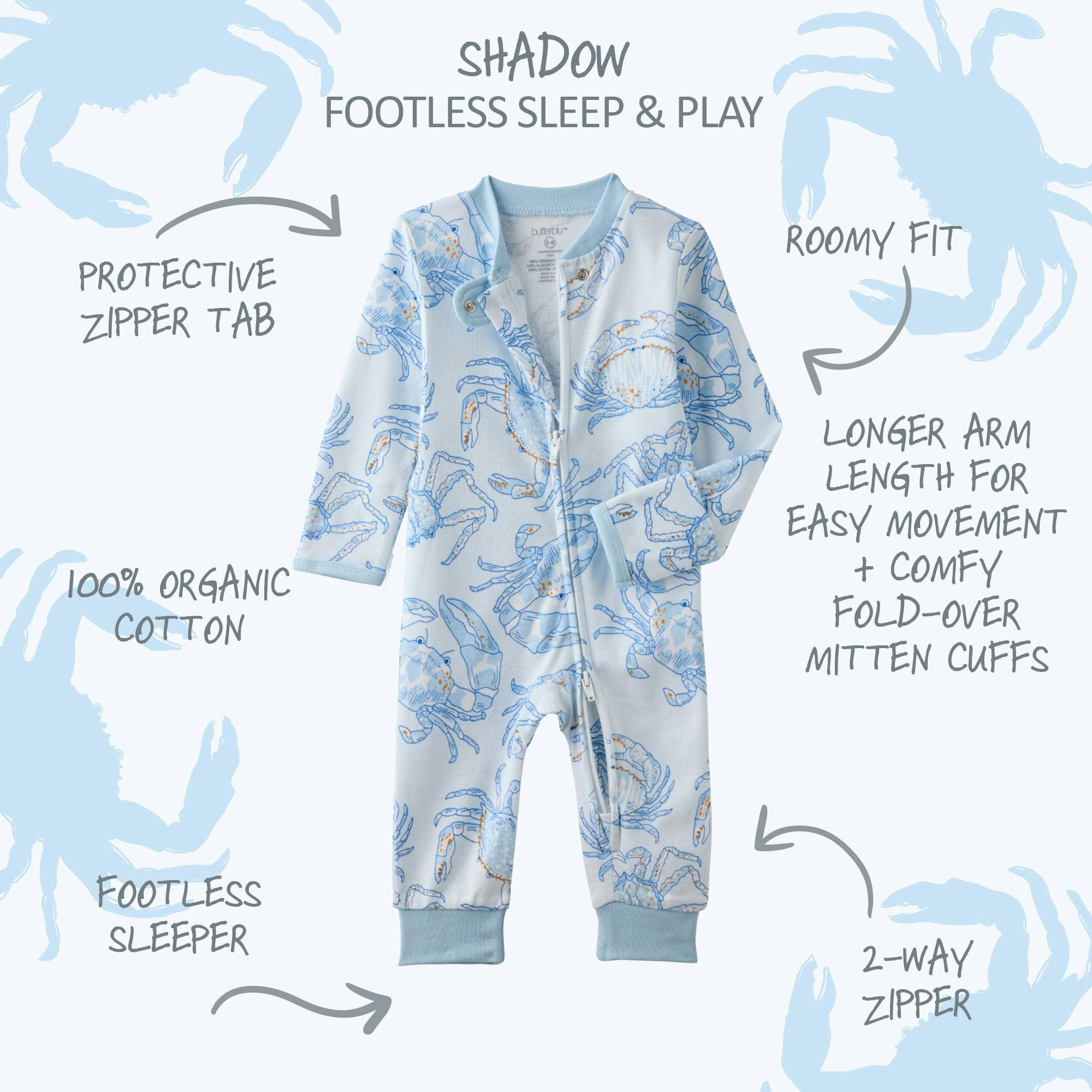 SHADOW Sleep & Play Baby Pajamas for Boys & Girls