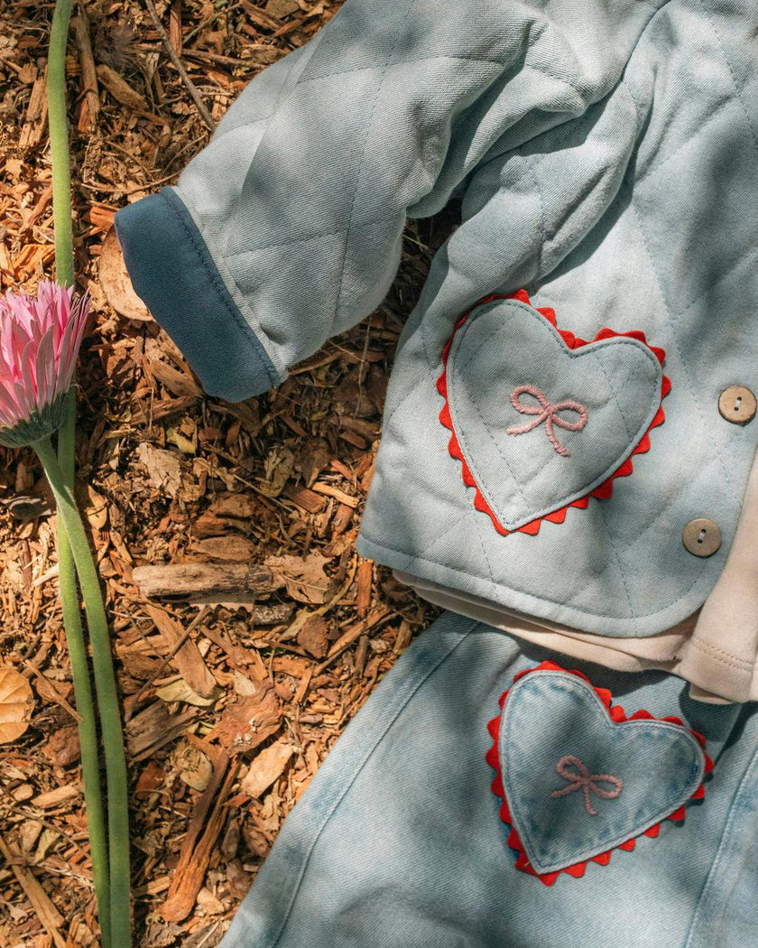 Quilted Jacket in Denim Darling
